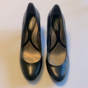 Naturalizer N5 Comfort Womens Size 8W Lennox Black Leather Pumps High Heels